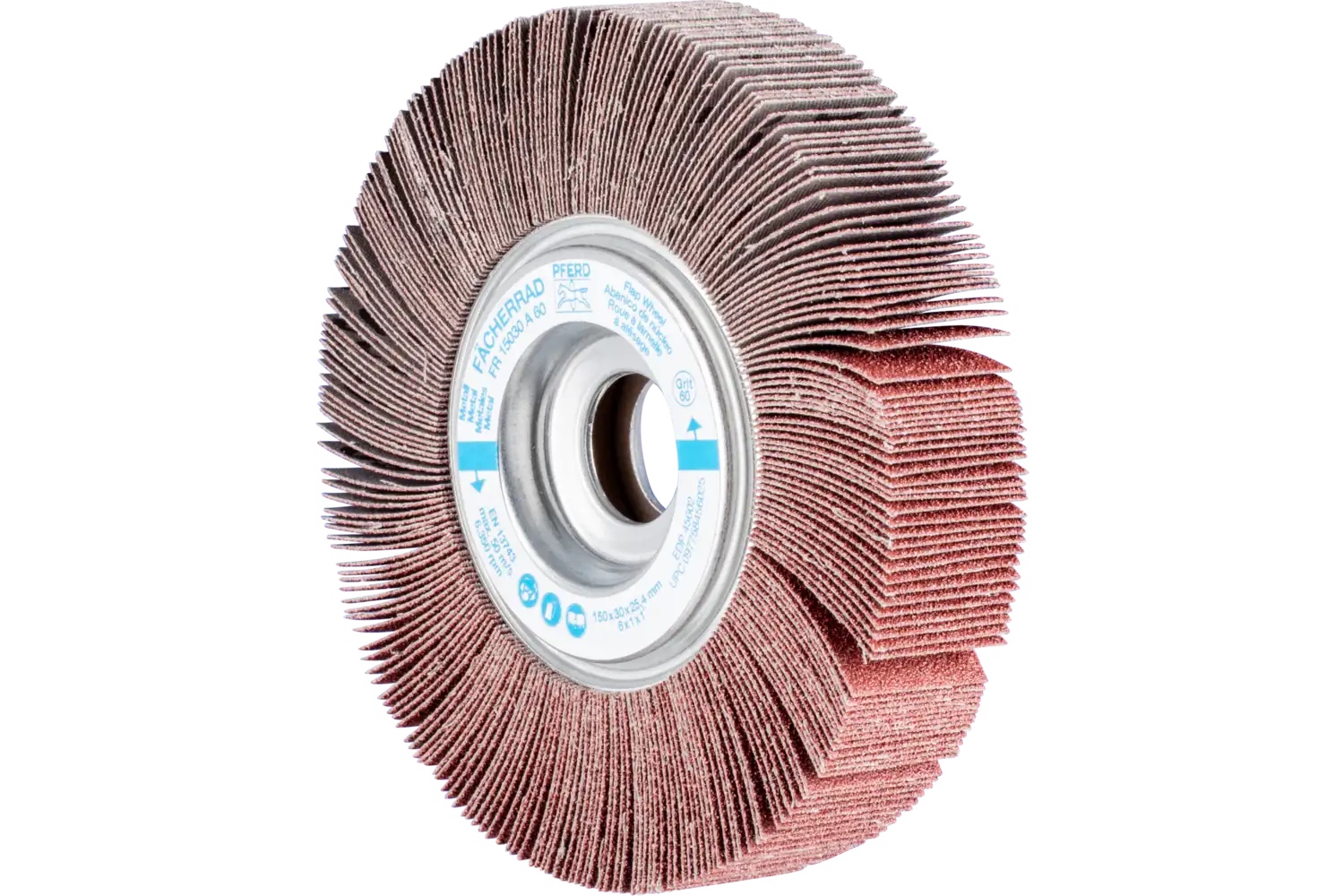 Picture of Pferd Unmounted Flap Wheel, 6" X 1, 1" Arbor, 60 Grit, Aluminum Oxide